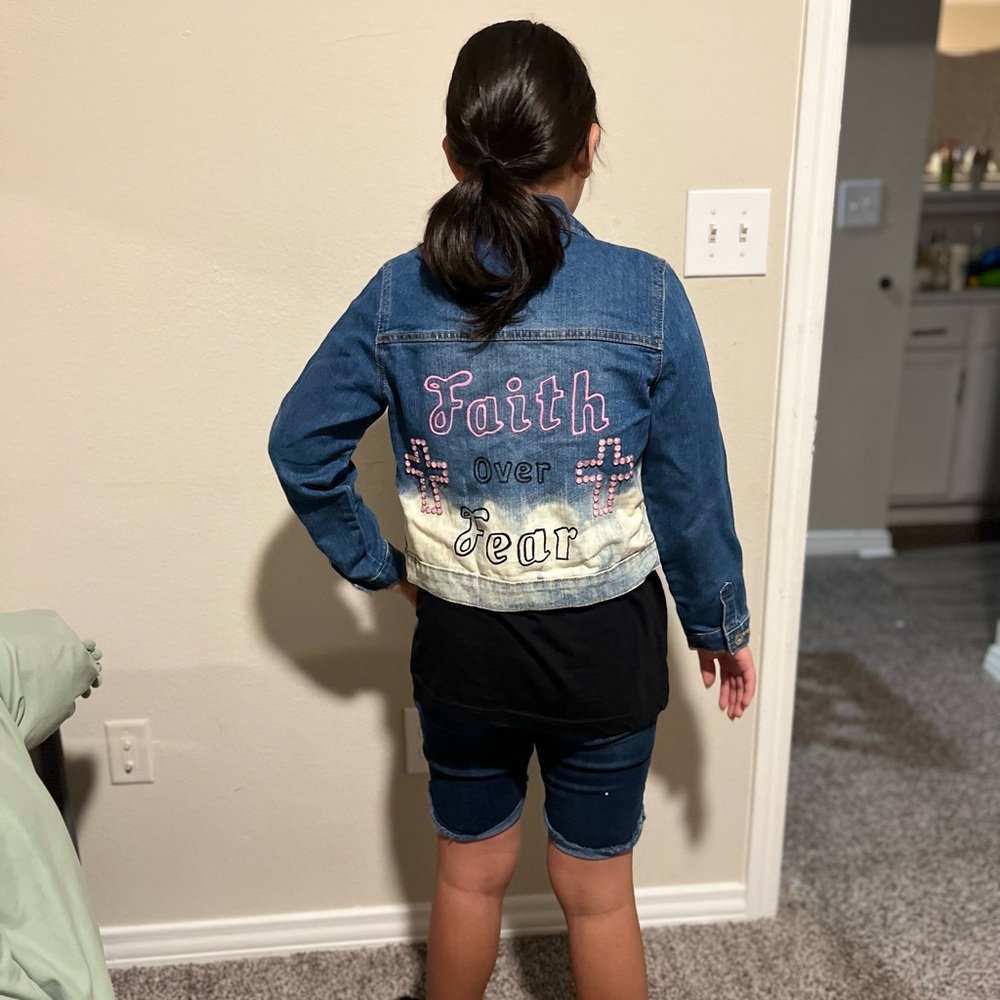 The Children's Place Denim Jacket with Embroidery